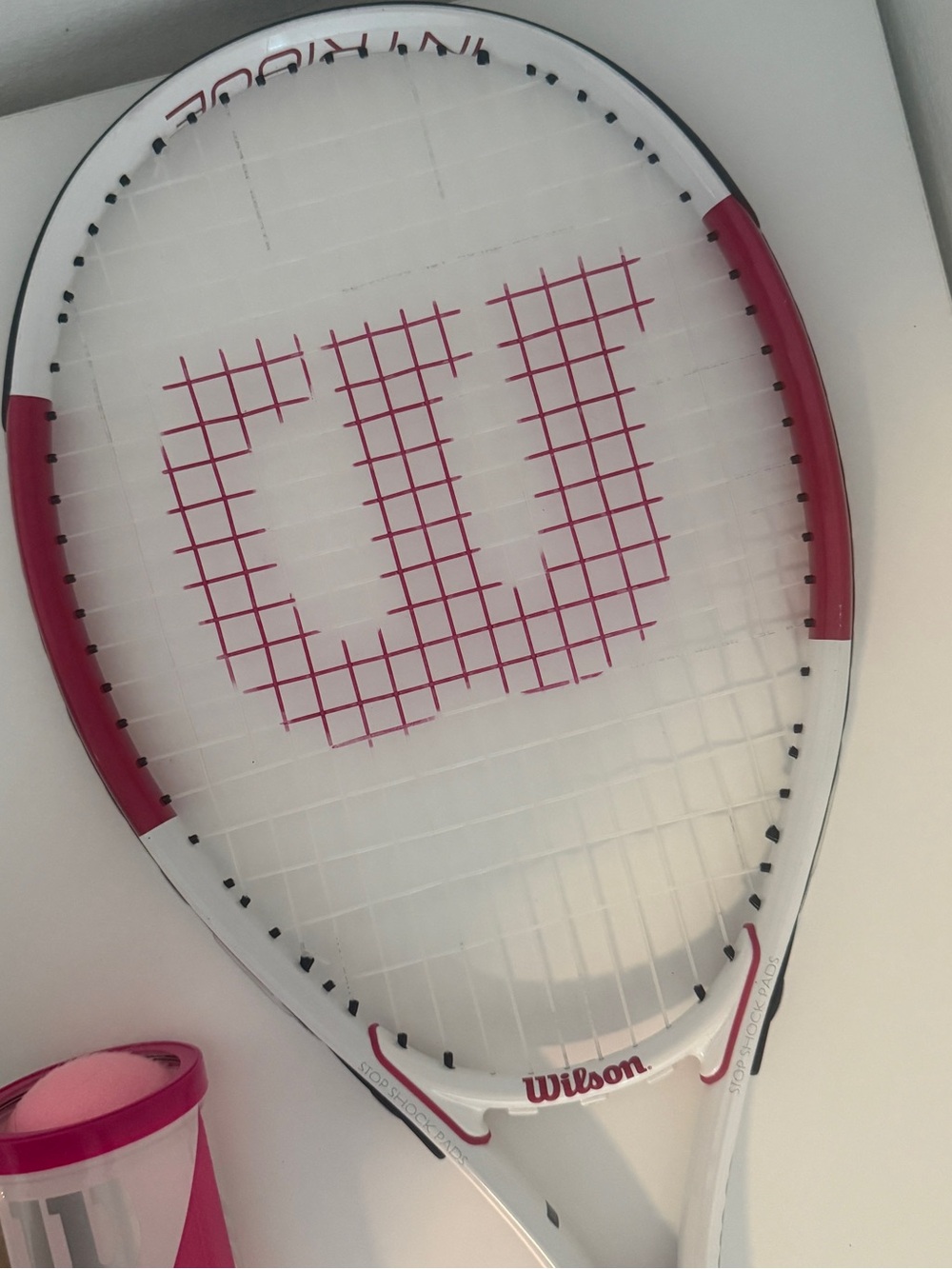 2Wilson blue and Pink Tennis Racket +balls